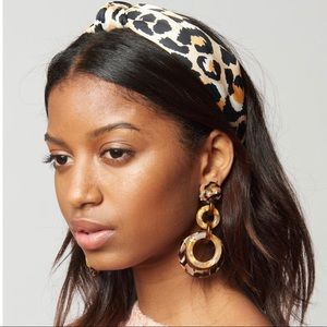 Lele Sadoughi Leopard Silk Headband
